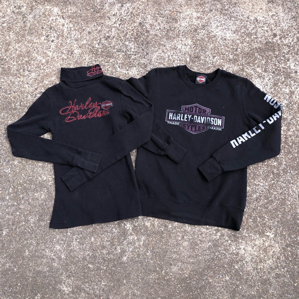 Harley-Davidson Black and Red Women's Tops